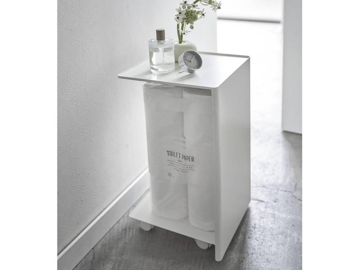 TOILETTENPAPIER-AUFBEWAHRUNG Tower weiß 23/43/23 cm - Weiß, Metall (23/43/23cm) - Yamazaki