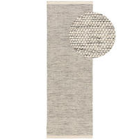 WOLLTEPPICH-LÄUFER Rocco Beige/Schwarz 70x200 cm - Beige, Textil (70/200cm) - benuta Pure