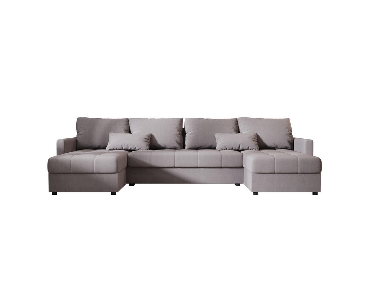 ECKSOFA MOS U BIS Cosmic 160 mit Schlaffunktion - Grau, Textil (285/85/140cm) - Bedante