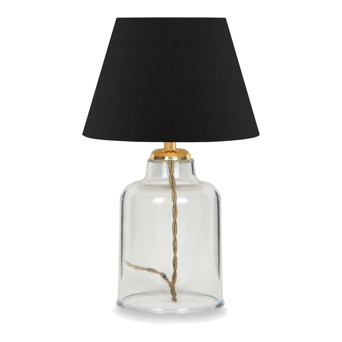 TISCHLEUCHTE Oldham - Schwarz, Kunststoff (22/22/30cm) - lux.pro