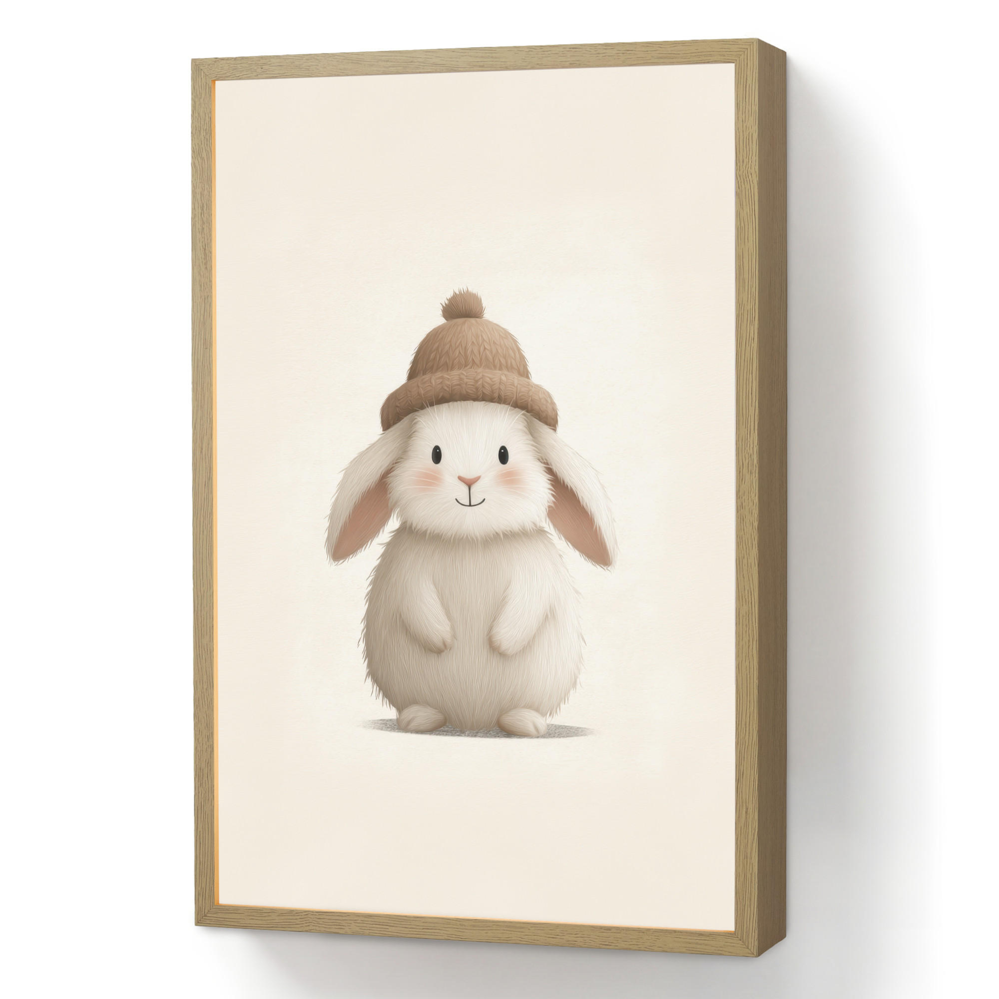 OnlyWow DOBÍJECÍ NOČNÍ LAMPIČKA Králík - Klobouk - Uši - béžový 40x60 cm