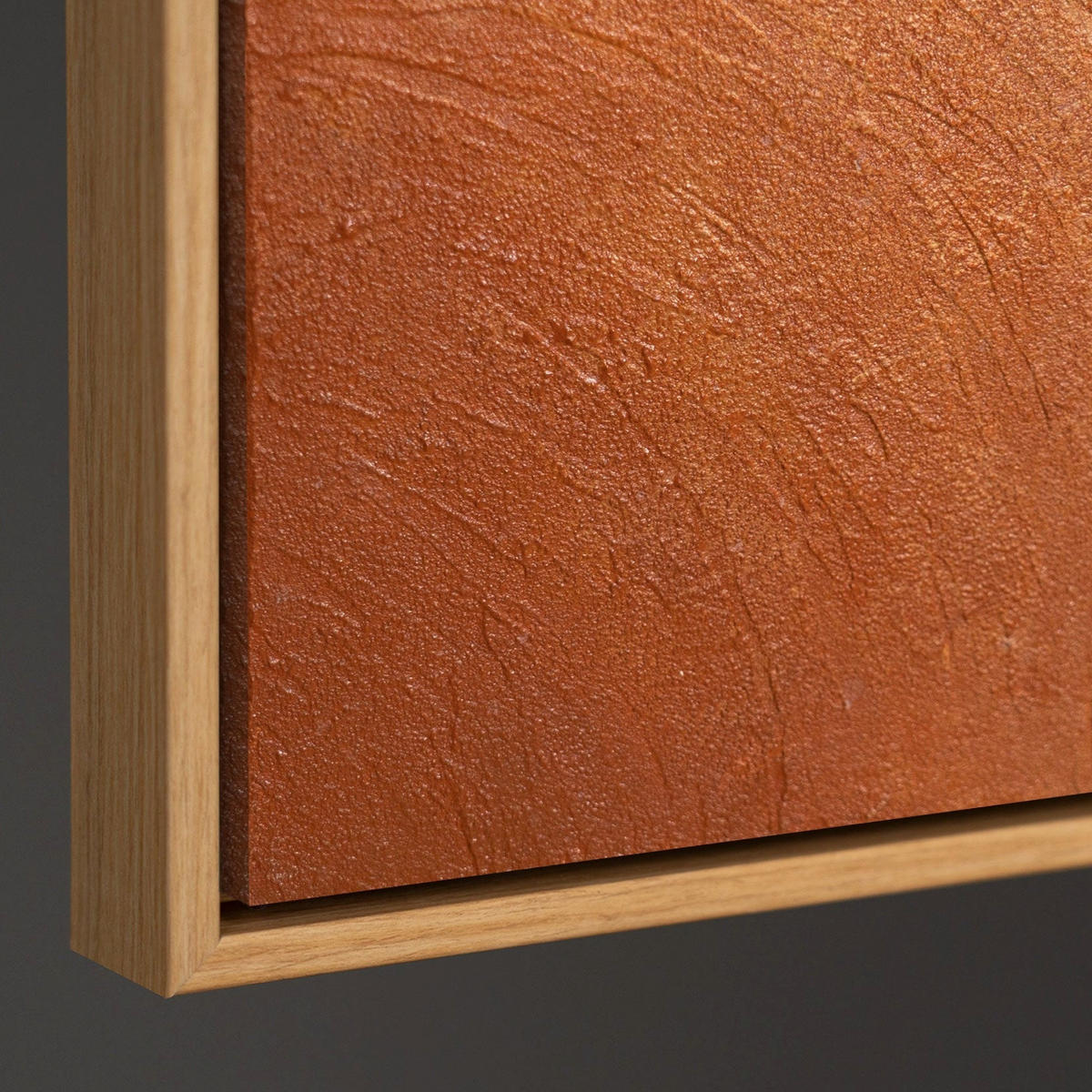 GEMÄLDE Verflechtung der Formen Schattenfugenrahmen Eichefarben 140x100 cm - Eichefarben, Holz (140/100cm) - YS-art gallery