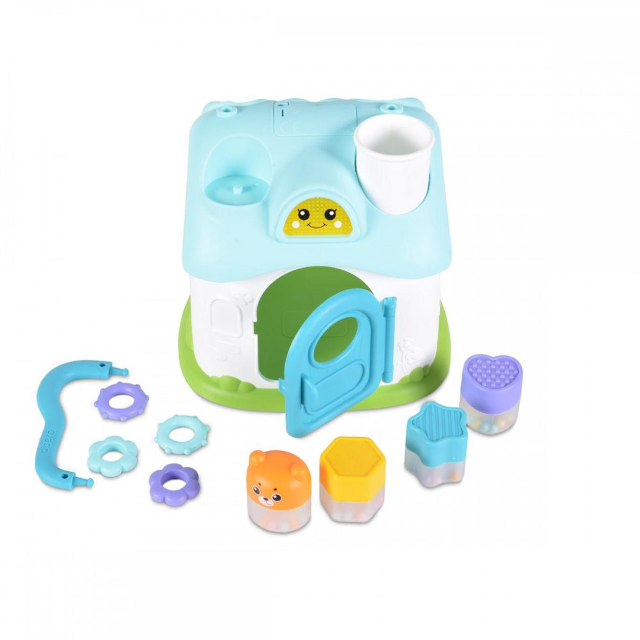 SORTIERSPIEL Elfenhaus QX-91163E blau Musik, Licht, Formen, Griff, Elfenhaus-Design, ab 19 Monaten - Blau, Kunststoff (16/24/20cm) - Moni