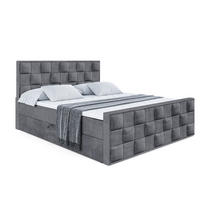 BOXBETT ZAFIRA - 120x200 - H3 - Dunkelgrau - Dunkelgrau, Holzwerkstoff (120/200cm) - ALTDECOR
