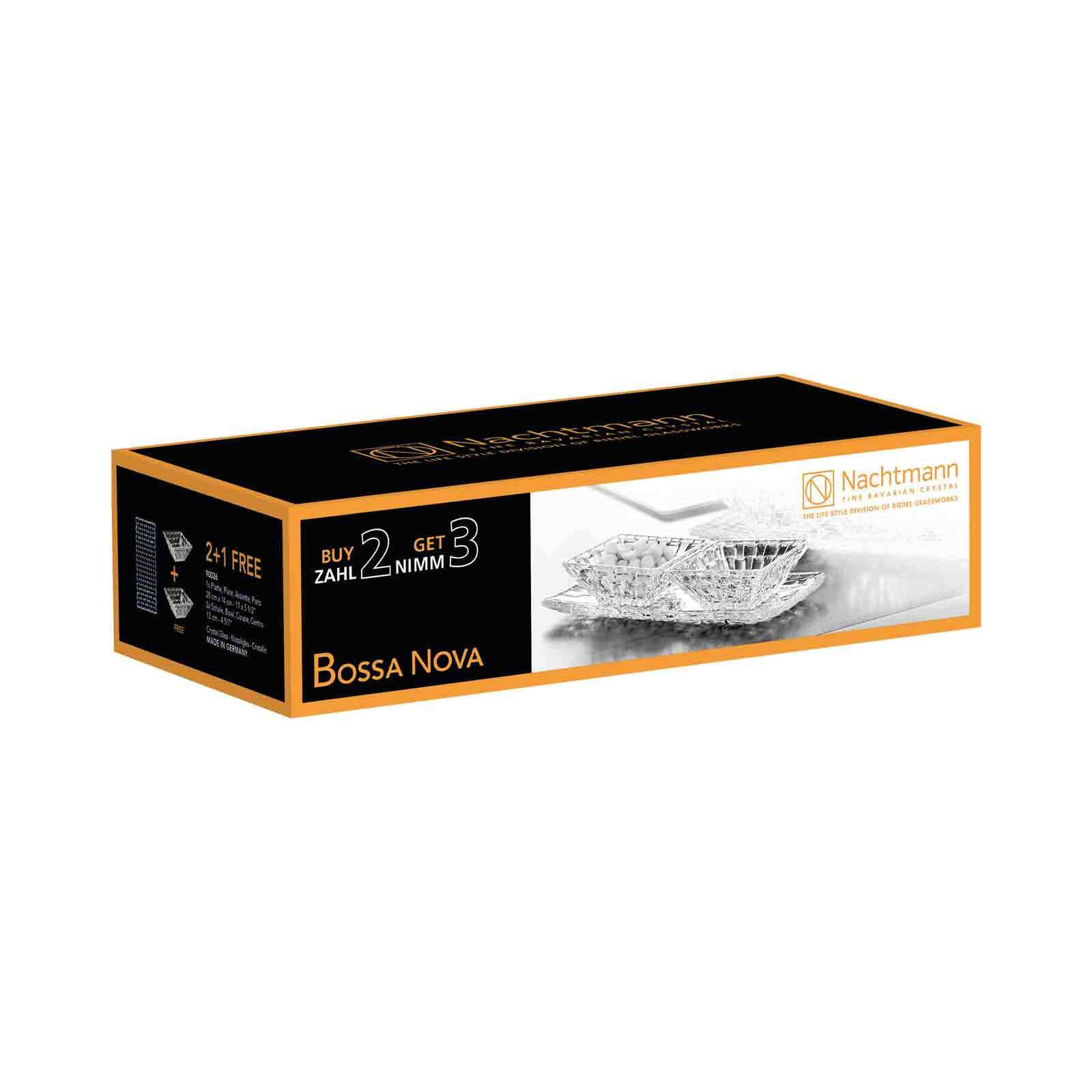SERVIERPLATTEN Bossa Nova transparent 3er Set - Transparent, Glas (1/1/1cm) - Nachtmann