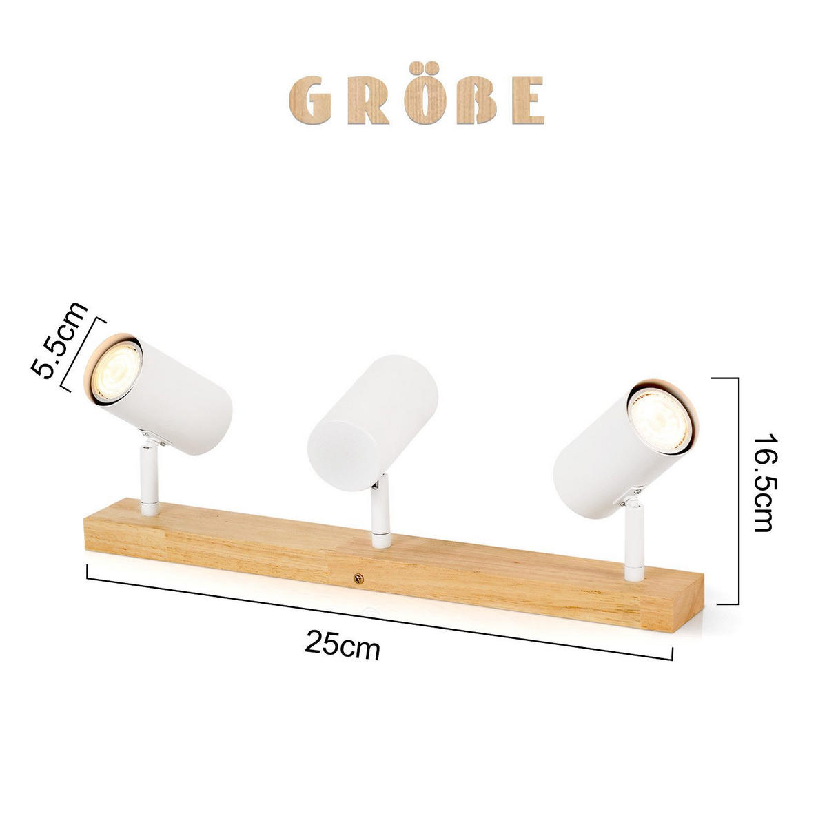 DECKENSTRAHLER Kagome 47/16.5/5.5cm - Weiß, Metall (47/16.5/5.5cm) - ZMH