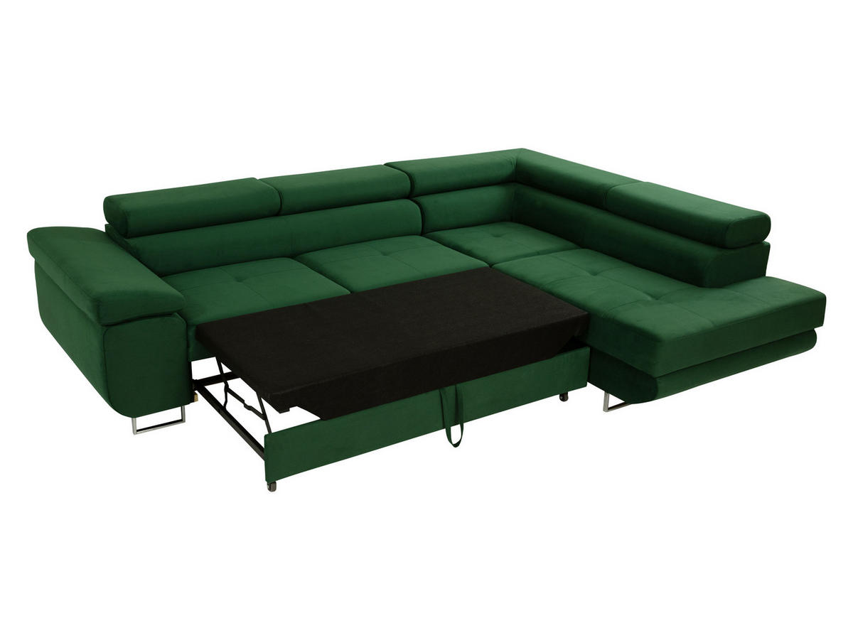 ECKSOFA Torezio, Seite: Rechts - Schwarz, Holz/Textil (274/203cm) - MIRJAN24