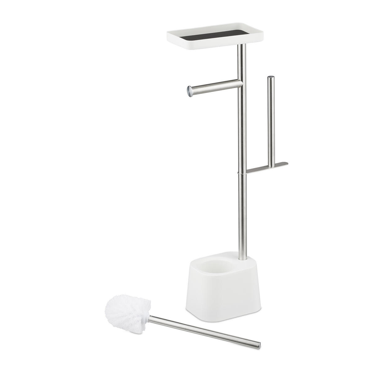 WC-GARNITUR - Multicolor, Kunststoff/Metall (29/65.5/11cm) - Relaxdays