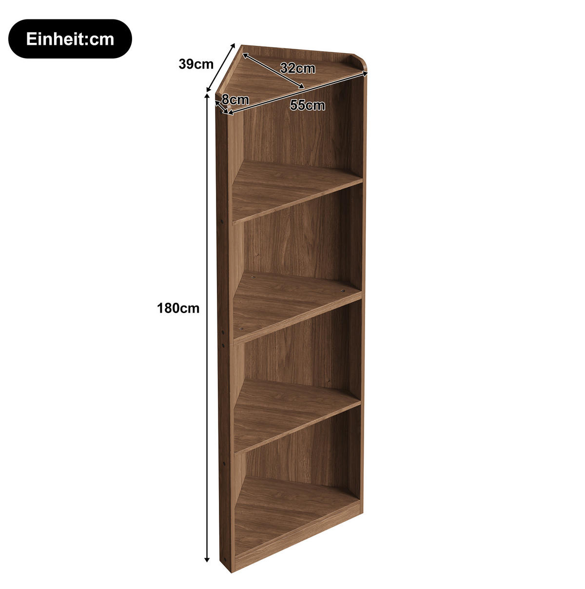 ORGANIZÉRY do kuchynských skriniek z MDF, 55/32/180 cm, orechovohnedý, s ochranou proti prevráteniu - farba vlašského orecha, kompozitné drevo (55/180/32cm) - BEAOK