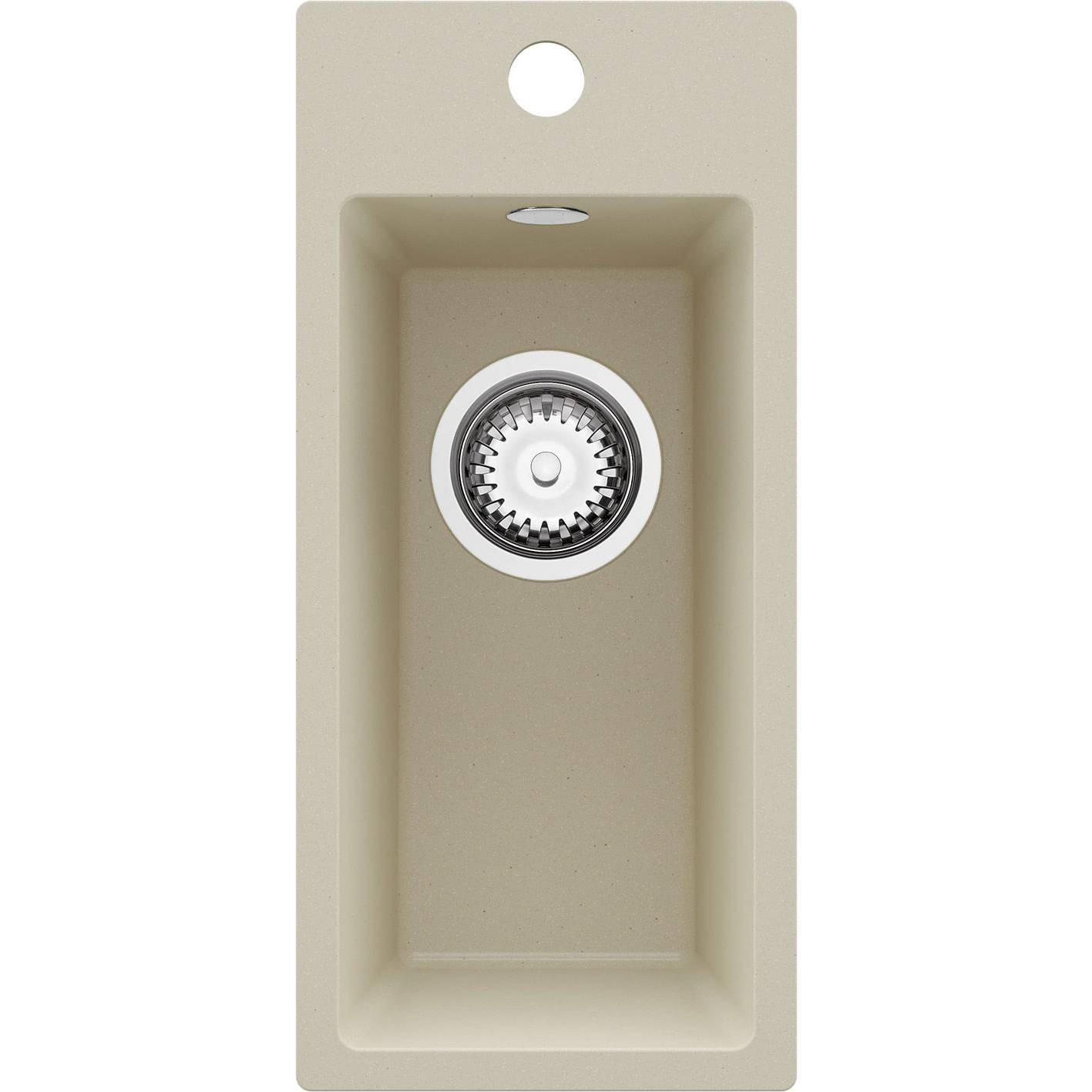 SPÜLBECKEN - Riga, 2-er set Beige 23/50 cm, 1 Becken + Ablauf-Set ab 25er Unterschrank - Beige, Kunststoff (23/200/500cm) - Primagran