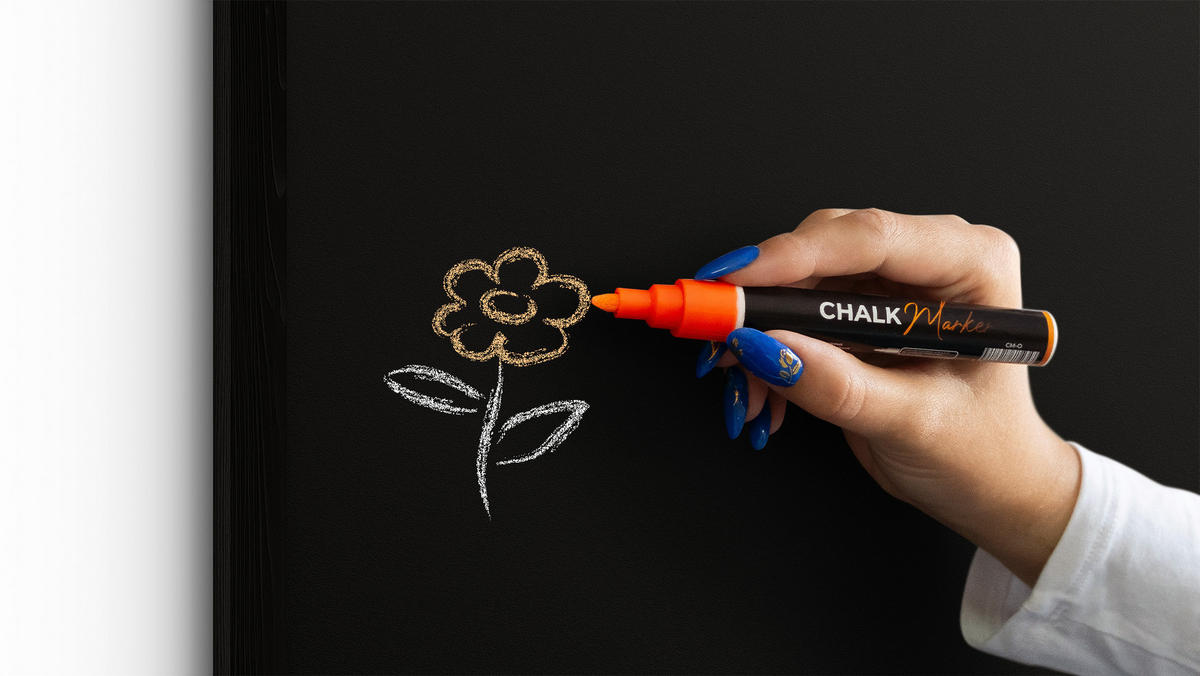 KREIDETAFEL 60x40 cm mit Schwarz ECO-Holzrahmen - Schwarz, Holz (60/40/2cm) - ALLboards