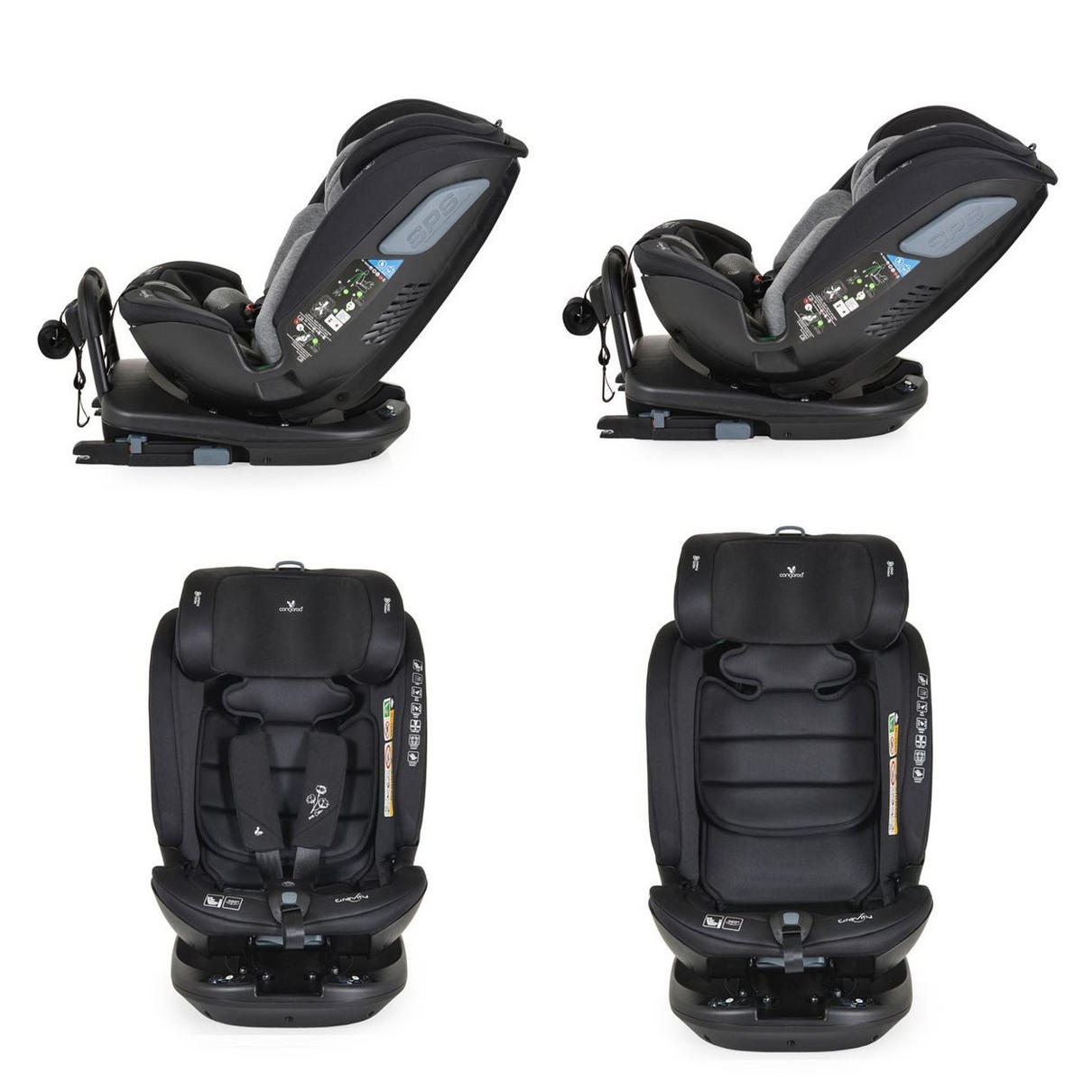 KINDERSITZ Gravity i-Size grau (40-150cm) Sitz drehbar, Kopfstütze, Isofix - Grau, Kunststoff (44/61/53cm) - Cangaroo
