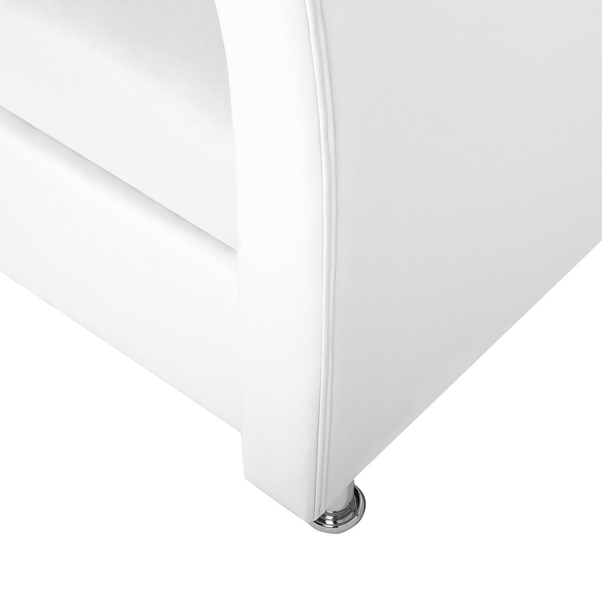 BETT 140/200cm Weiß Metz - Weiß, Textil (140/200cm) - Beliani