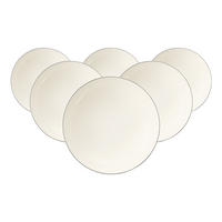 SUPPENTELLER Savona Fine Diamond creme ø 21,5 cm 6er Set - Creme, Keramik (21.5cm) - Seltmann Weiden
