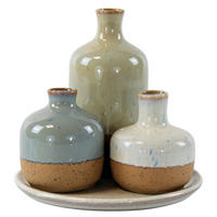 VASENENSEMBLE Skagen 4-tlg. - Naturfarben, Keramik (14cm) - FURNARO