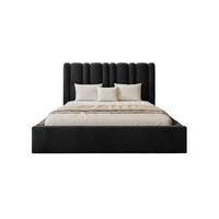 POLSTERBETT Vibo 180x200 cm, Schwarz - Schwarz, Textil (180/200cm) - Fedve
