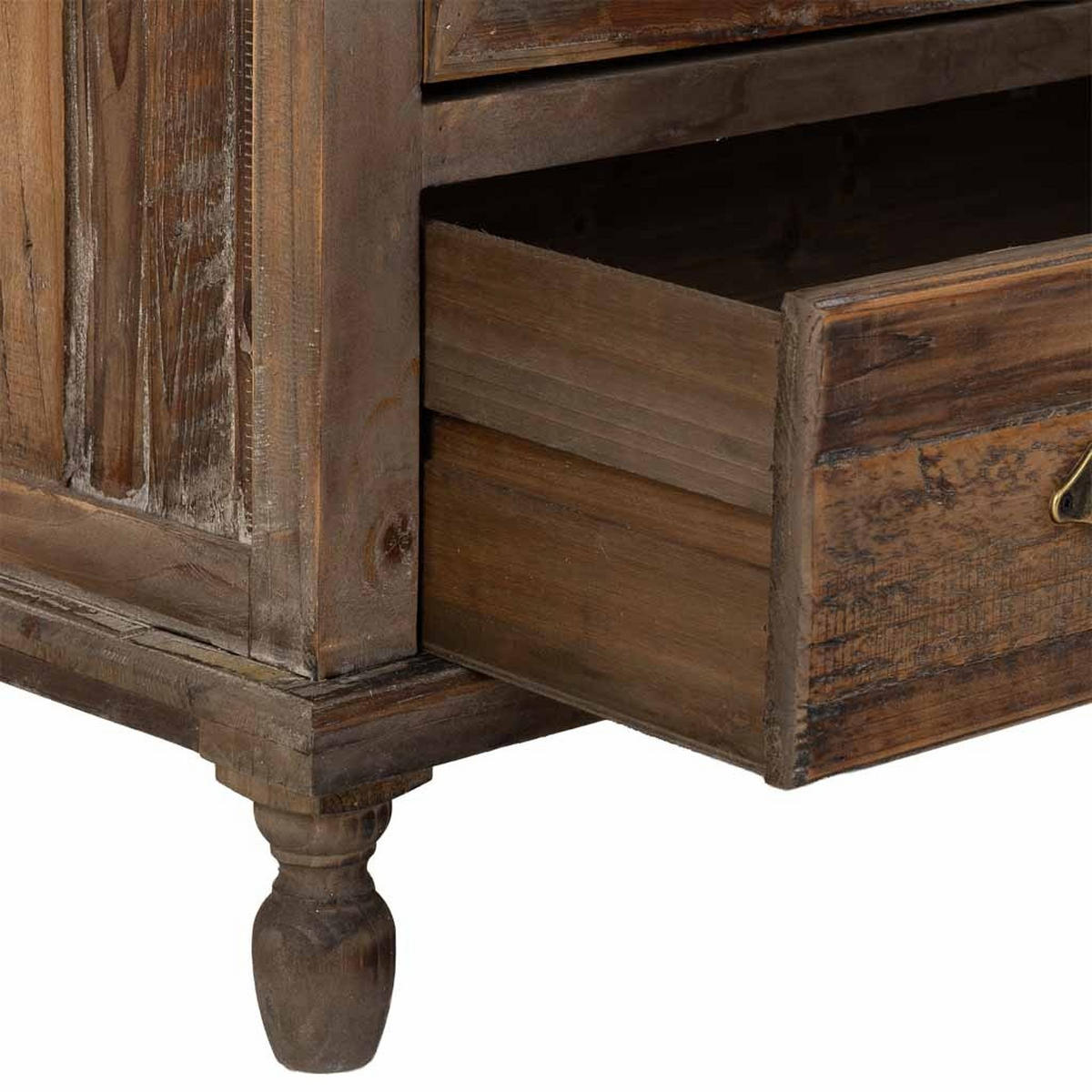 VITRINE mit 2 türen und 1 schublade 80x42x138 cm - Braun, Holz (80/138/42cm) - Wanderlust