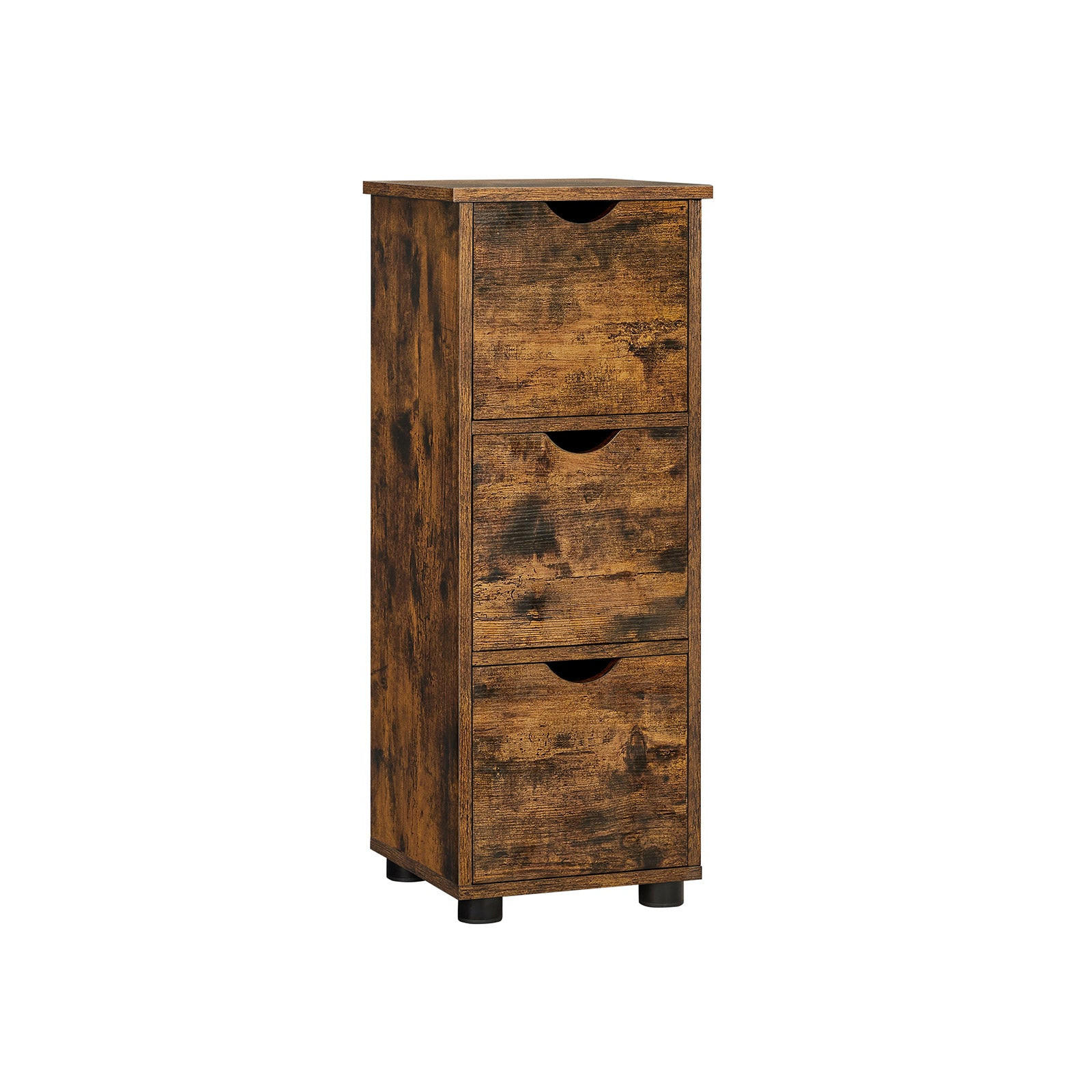 BADEZIMMERSCHRANK KOMMODE - Braun, Holzwerkstoff (30/80/30cm) - Hansiro
