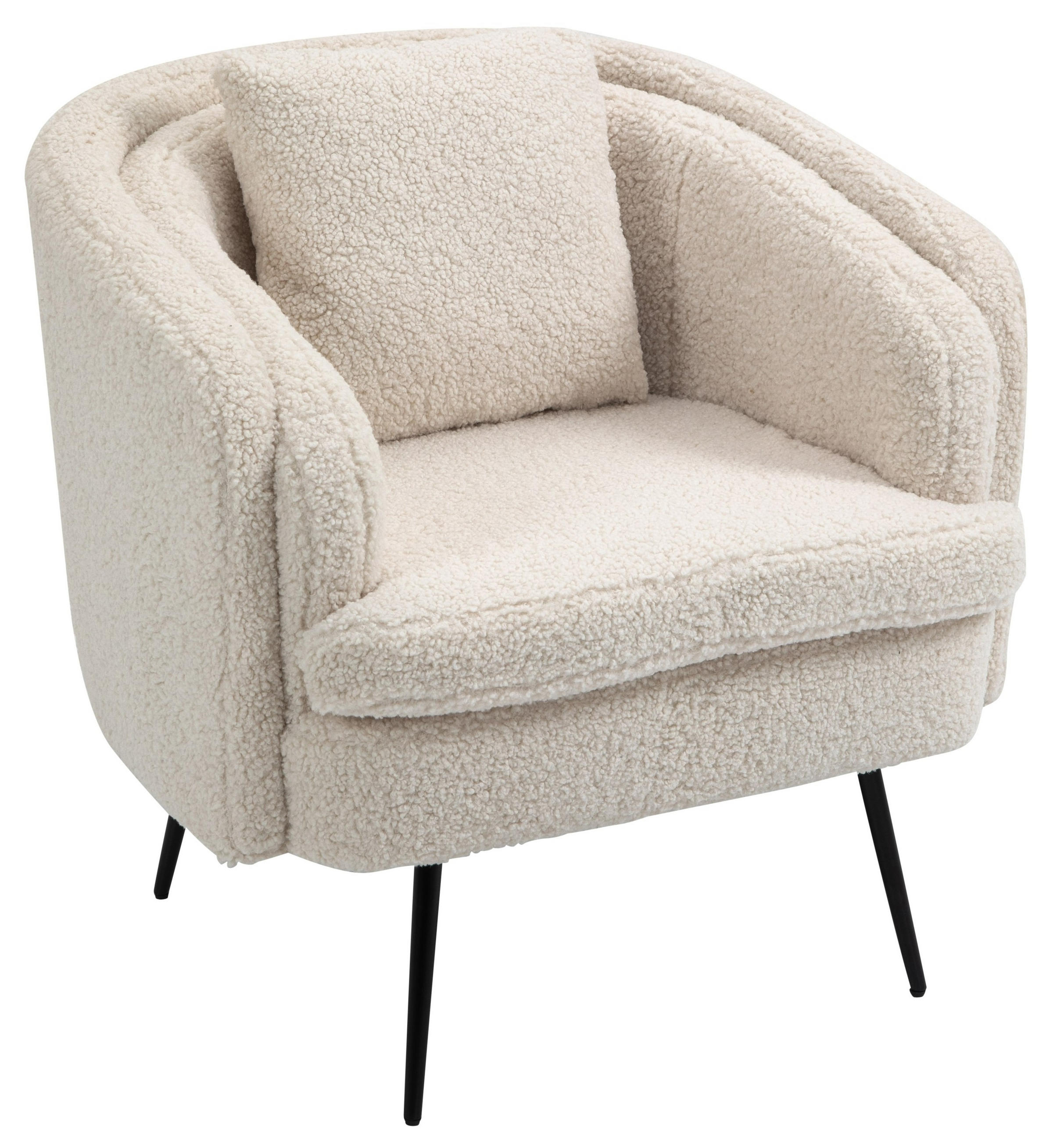 SESSEL Wolle Weiß - Weiß, Textil (85/80/82cm) - Nordlys