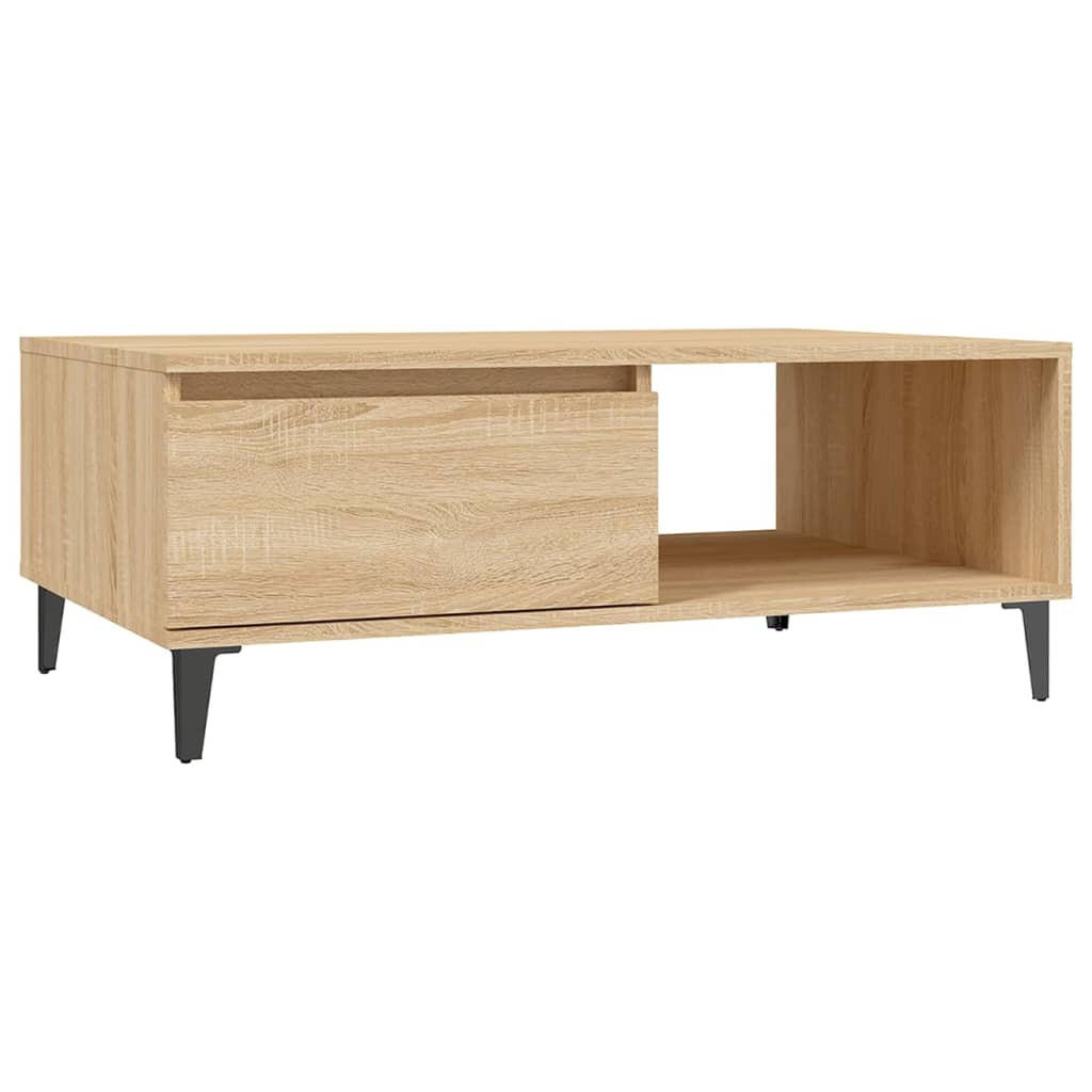 COUCHTISCH Sonoma-Eiche 90x60x35 cm Holzwerkstoff - Hellbraun, Holzwerkstoff (60/90/35cm) - furnicato
