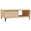 COUCHTISCH Sonoma-Eiche 90x60x35 cm Holzwerkstoff - Hellbraun, Holzwerkstoff (60/90/35cm) - furnicato