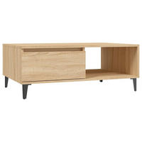 COUCHTISCH Sonoma-Eiche 90x60x35 cm Holzwerkstoff - Hellbraun, Holzwerkstoff (60/90/35cm) - furnicato