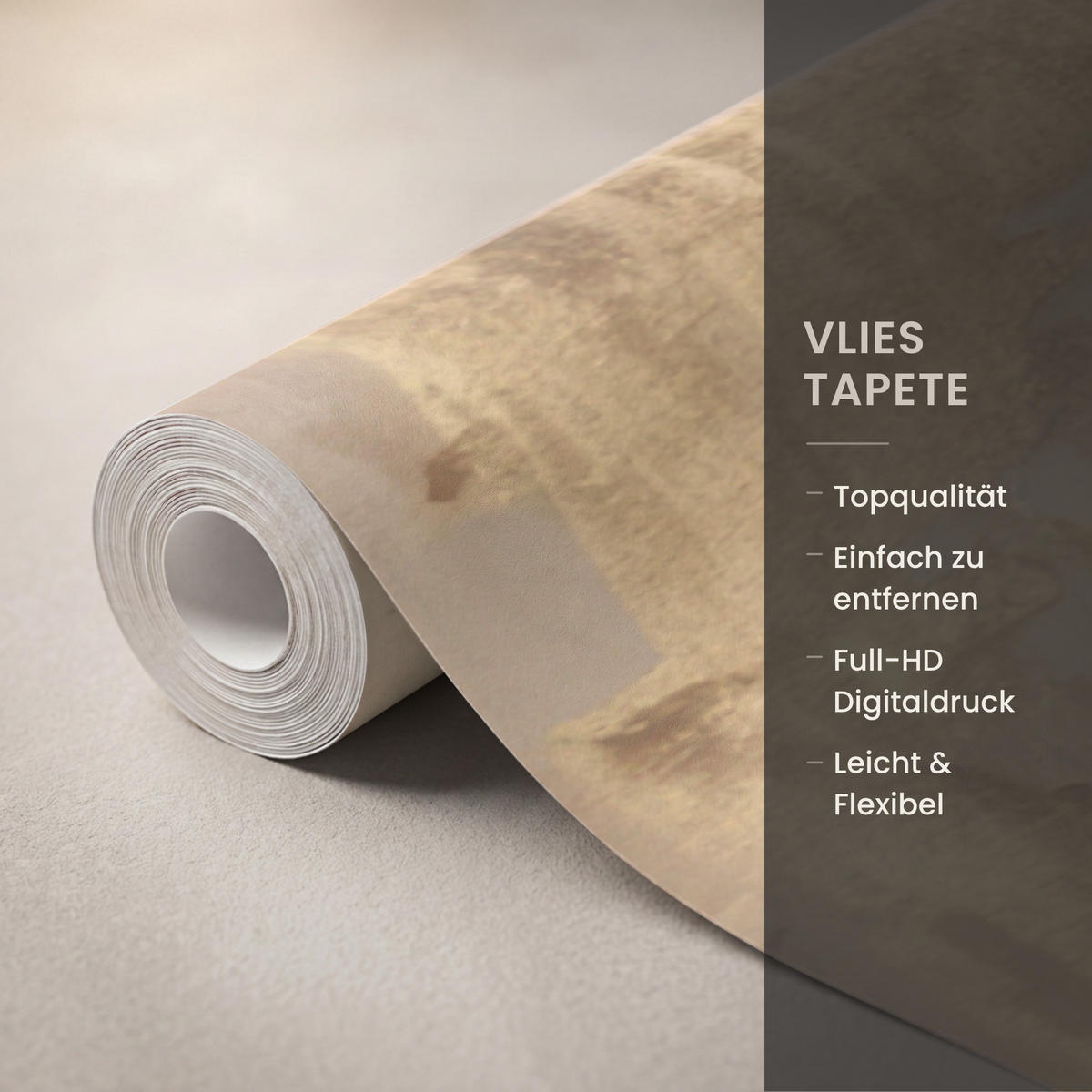 TAPETE - Frau - Gold - Abstrakt - Textur - 200x200 cm - Goldfarben, Papier (200/200cm) - OnlyWow