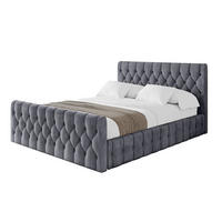 POLSTERBETT mit Bettkasten, Fußteil und Lattenrost, Boxbett ohne Matratze - LARO-Z 120x200 Dunkelgrau - Dunkelgrau, Holzwerkstoff/Textil (120/200cm) - ALTDECOR