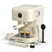 ESPRESSOMASCHINE 20Bar 2-in-1-Kapsel und Pulverfunktion Milchaufschäumer - Weiß, Metall (27.8/21.8/29cm) - Raelunyi