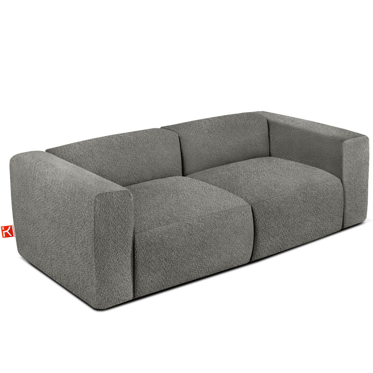 2-SITZER SOFA BUFFO, Stahlgrau - Grau, Holz/Holzwerkstoff (210/73/96cm) - KONSIMO®