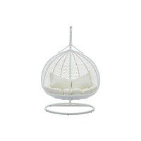 HÄNGESESSEL - 2 Personen - Harz - Weiß - - Weiß, Kunststoff (130/195/106cm) - Vente-Unique