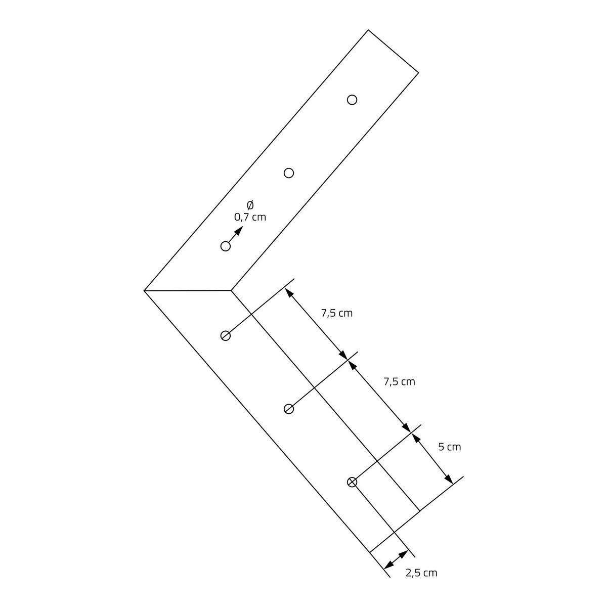 TISCHBEINE 2er Set ARROW 25x43 cm Schwarz - Schwarz, Metall (5/43/25cm) - ML-DESIGN