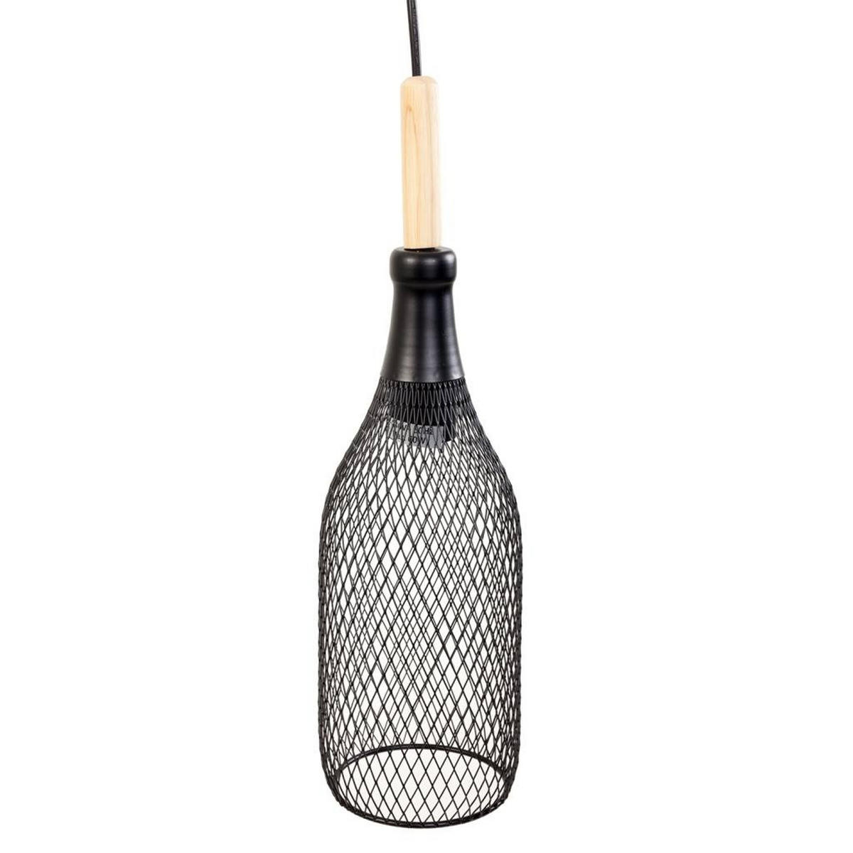 LAMPE aus Metall, schwarz, 12x41cm - Schwarz, Metall (11.5/11.5/41cm) - Wanderlust