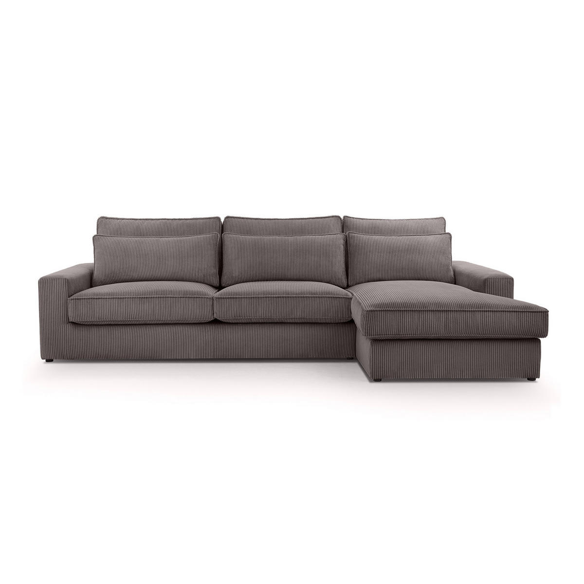ECKSOFA 4 Sitzer Medan Mini, Hellbraun - Hellbraun, Textil (276/176cm) - Fedve