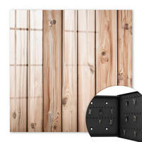 SCHLÜSSELBOX Schwarz 30x30 cm- Türöffnung nach rechts - Holzbretter - Beige, Metall (30/30/5cm) - TULUP