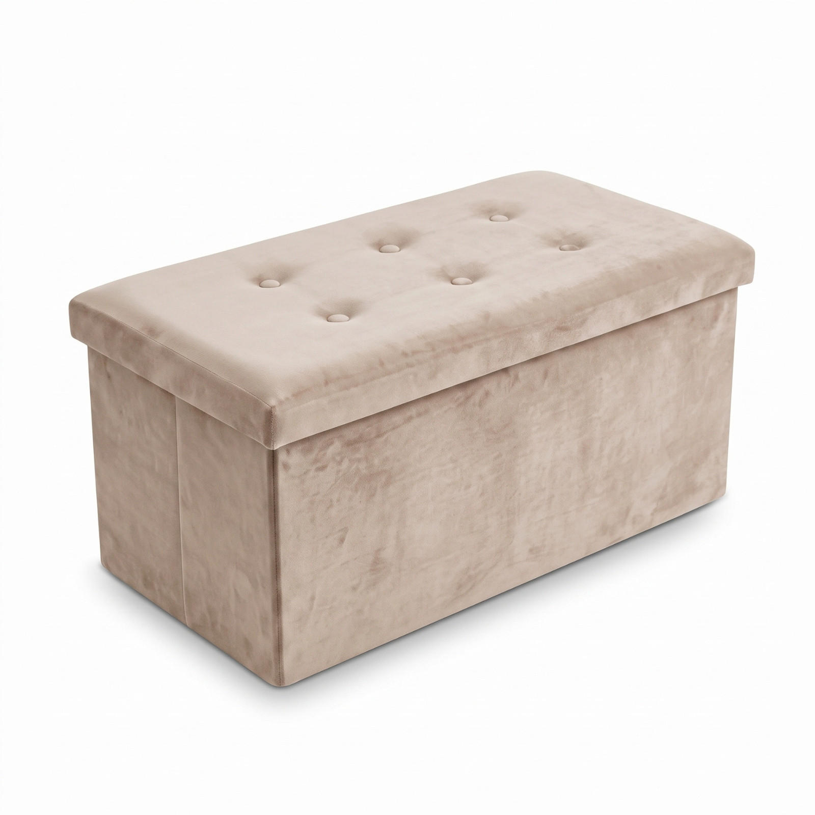 Scena Living Samthocker Beige 38x38x76 cm