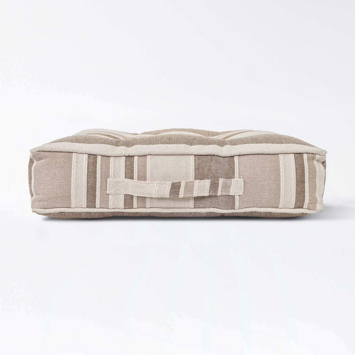 SITZKISSEN Morocco beige gestreift 40/40/8 cm - Beige, Textil (40/40/8cm) - Homescapes