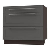 SCHUBLADENUNTERSCHRANK Kvantum D3A/90 90 / 50 / 82cm - Dunkelgrau/Graphitfarben, Holz/Holzwerkstoff (90/82/50cm) - Feldmann-Wohnen
