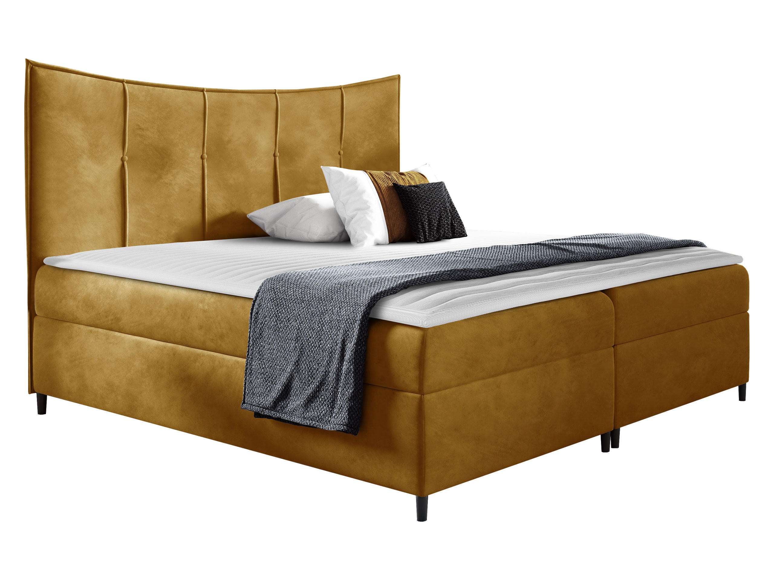 BOXBETT Bergamo - Gelb, Holz (160/200cm) - MIRJAN24