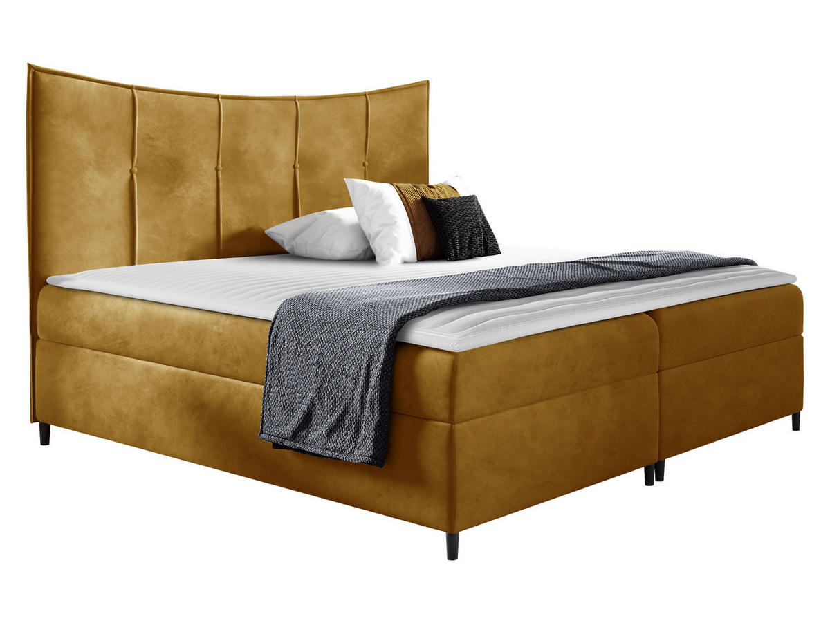 BOXBETT Bergamo - Gelb, Holz (120/200cm) - MIRJAN24