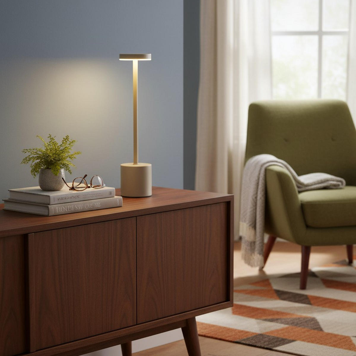 LED-TISCHLAMPE Metall 34 cm - Braun, Metall (8/8/34.2cm) - Home Styling Collection