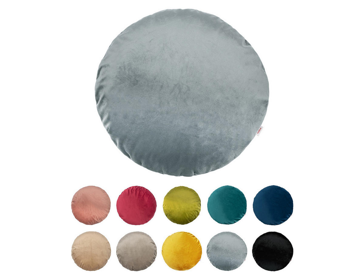 KISSENHÜLLE Rund Samt&Sonders stein-grau 80 cm Ø - Grau, Textil (80/80cm) - beties Heimtextil
