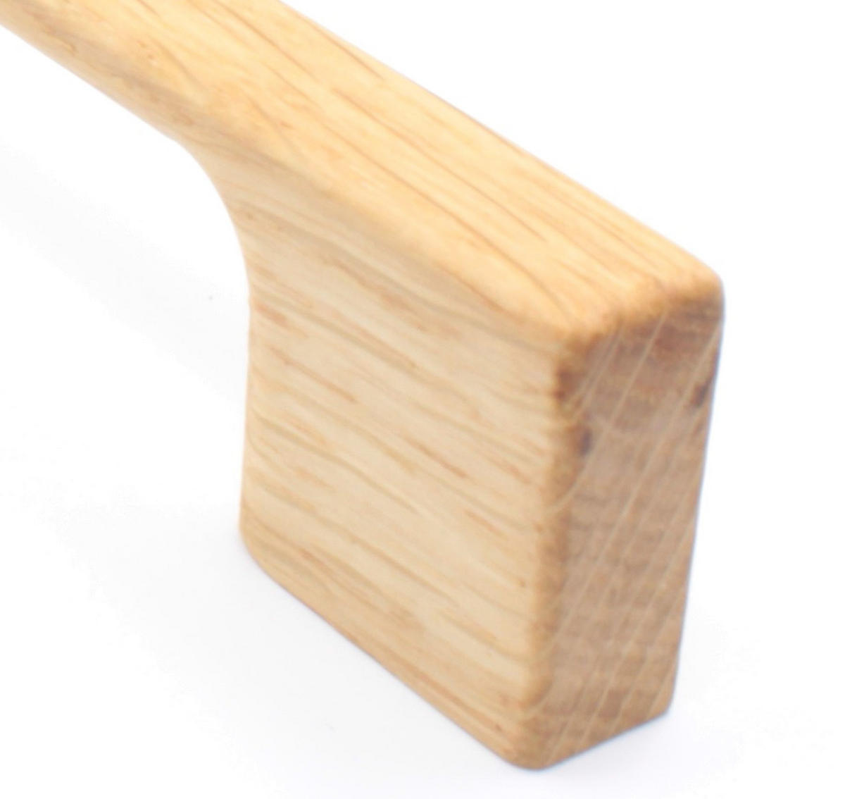 MÖBELGRIFF BA 128mm, Schrankgriff Eiche massiv, Holzgriff Küche - Naturfarben, Holz (1.1/2.8/15.4cm)