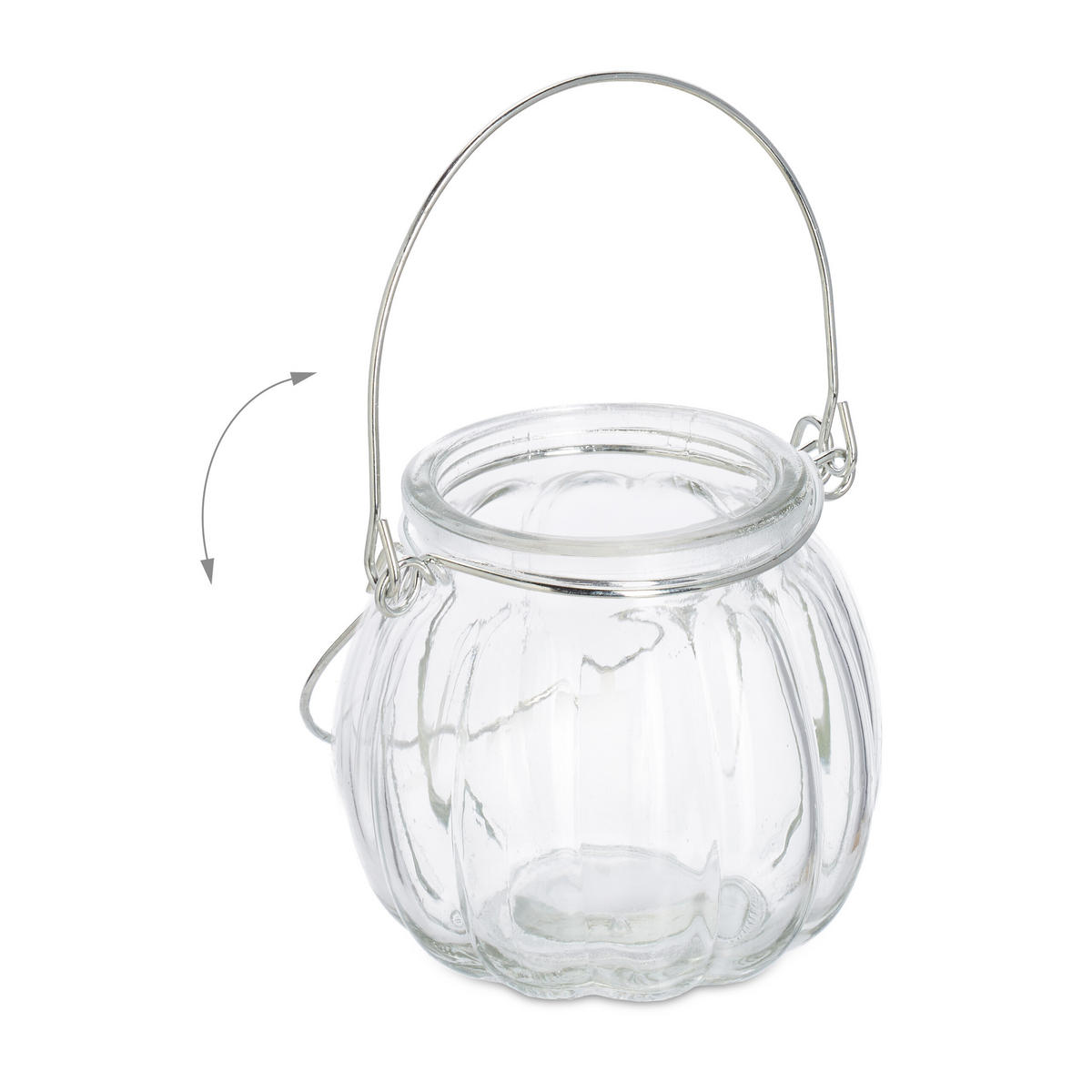 12XWINDLICHT - Transparent, Glas/Metall (8/7.5/8cm) - Relaxdays