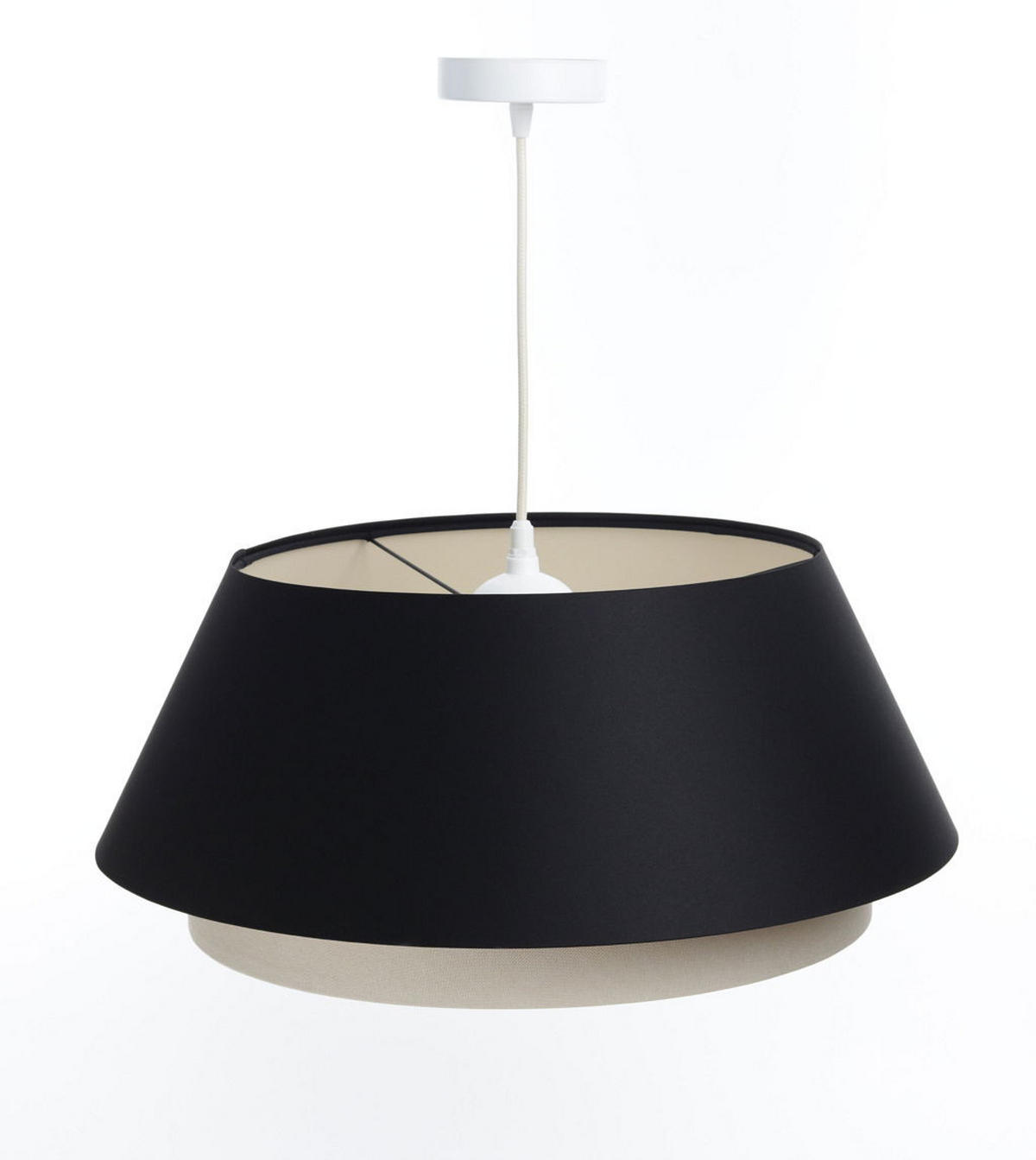 HÄNGELEUCHTE Schwarz 50/22 cm - Schwarz, Kunststoff (50/1.3/22cm) - ONZENO