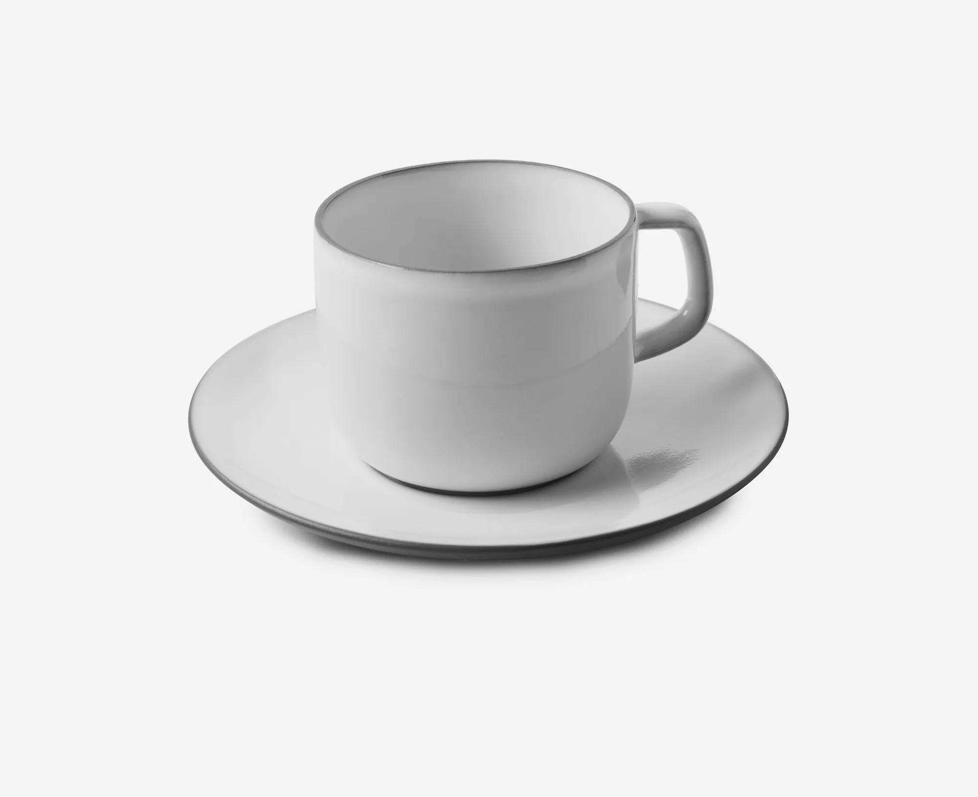 TEETASSE MIT UNTERTASSE EQUINOXE 200 ml Weiss Kumulus - Weiß, Keramik (0.2L) - Revol Porcelaine France