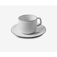 TEETASSE MIT UNTERTASSE EQUINOXE 200 ml Weiss Kumulus - Weiß, Keramik (0.2L) - Revol Porcelaine France