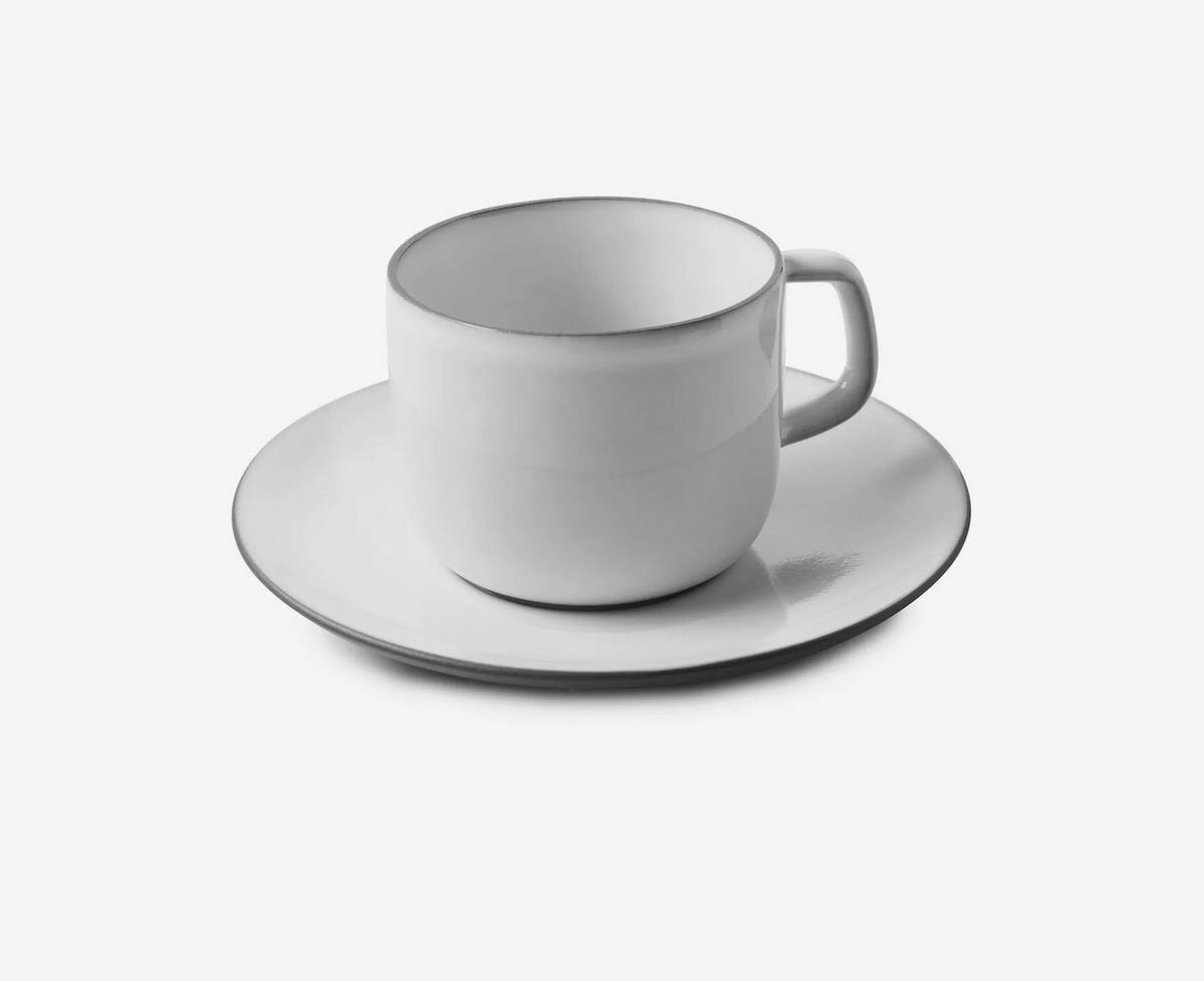 TEETASSE MIT UNTERTASSE EQUINOXE 200 ml Weiss Kumulus - Weiß, Keramik (0.2L) - Revol Porcelaine France