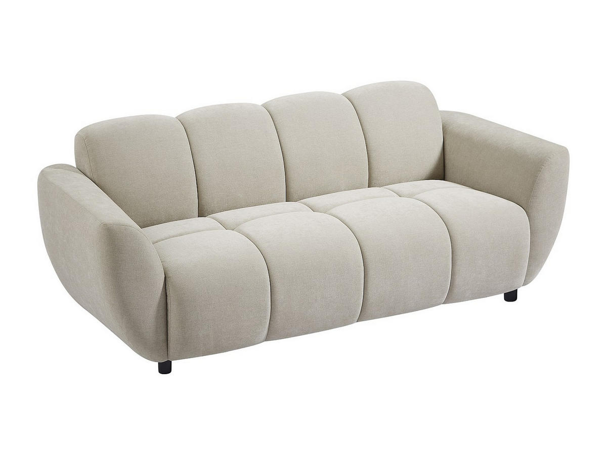 SOFA - 3 Personen - stoff - beige Julori - Beige, Kunststoff/Textil (205/76/92cm) - Vente-Unique