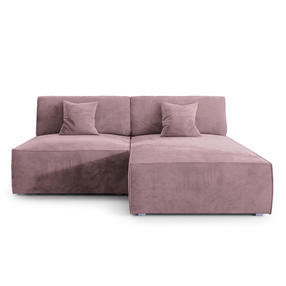 ROHOVÁ SEDAČKA FIORO šeříková - šedá/šeříková, dřevo/textil (204/148cm) - MASSENO